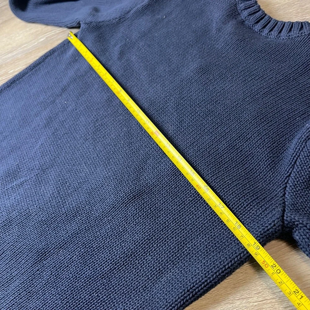 Brandy Melville Sweater Mens XS Navy Blue American Flag Knit Pullover MNJ225